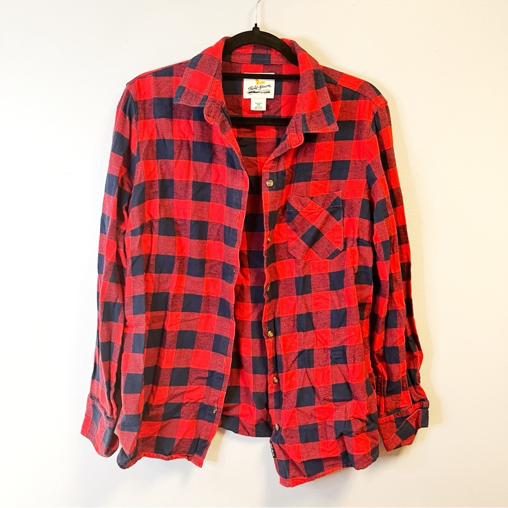 Field & Stream Button Down Red & Blue Plaid Women… - image 1